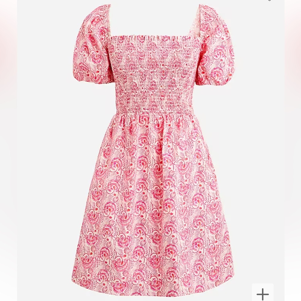 JCREW pink smock mini dress